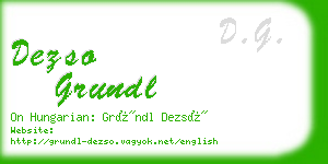 dezso grundl business card